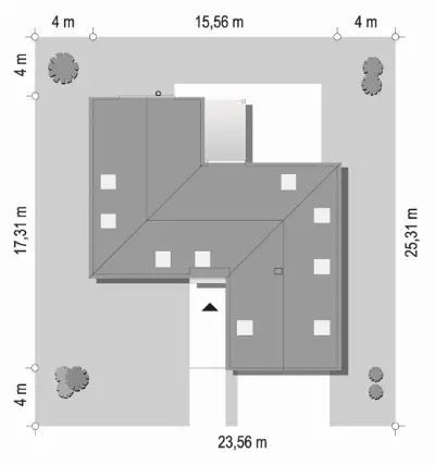 Willa Eska — plan sytuacyjny 1