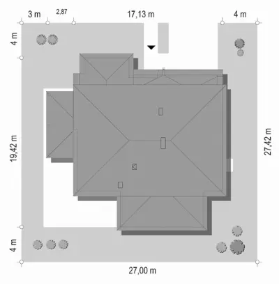 Willa Komfortowa — plan sytuacyjny 1