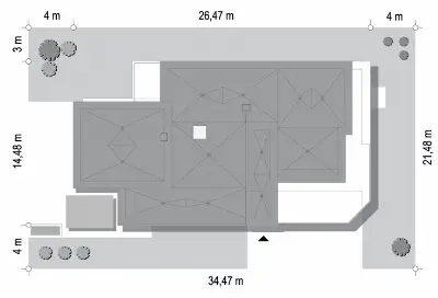 Willa Moderna — plan sytuacyjny 1