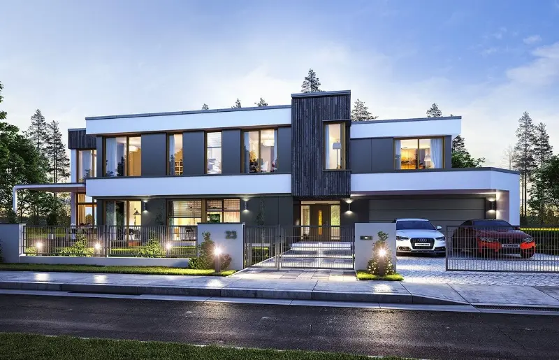 Projekt domu Willa Moderna — wizualizacja