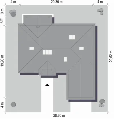 Willa Parkowa 3 — plan sytuacyjny 1