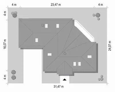Willa Parkowa 6 D — plan sytuacyjny 1