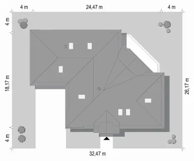 Willa Parkowa 6 modern A — plan sytuacyjny 1