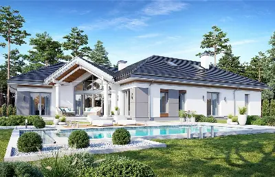 Willa Parkowa 6 modern A — wizualizacje 3