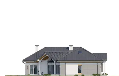 Willa Parkowa 6 modern B — elewacje 3 (odbicie lustrzane)