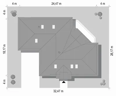 Willa Parkowa 6 modern B — plan sytuacyjny 1