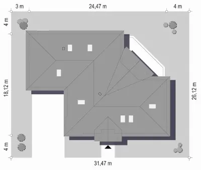 Willa Parkowa 6 — plan sytuacyjny 1