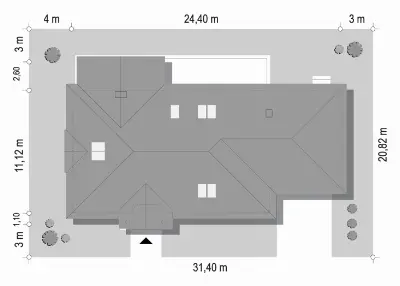 Willa Parkowa 8 B — plan sytuacyjny 1