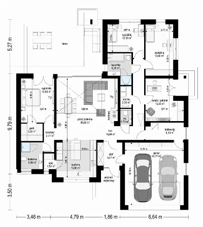 Willa Parterowa 3 wariant B — wizualizacje 7