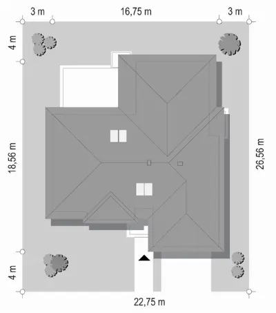 Willa Parterowa 3 — plan sytuacyjny 1