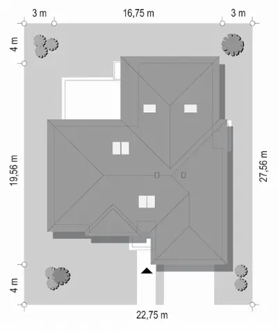 Willa Parterowa 4 — plan sytuacyjny 1