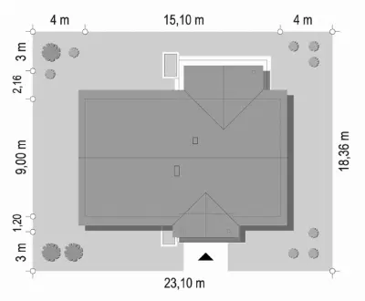 Willa Rodzinna — plan sytuacyjny 1