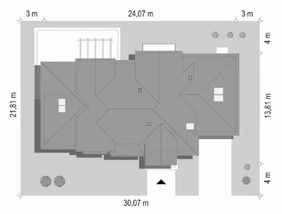 Willa Siedziba 2 — plan sytuacyjny 1