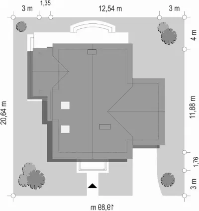 Wiosenny — plan sytuacyjny 1 (odbicie lustrzane)