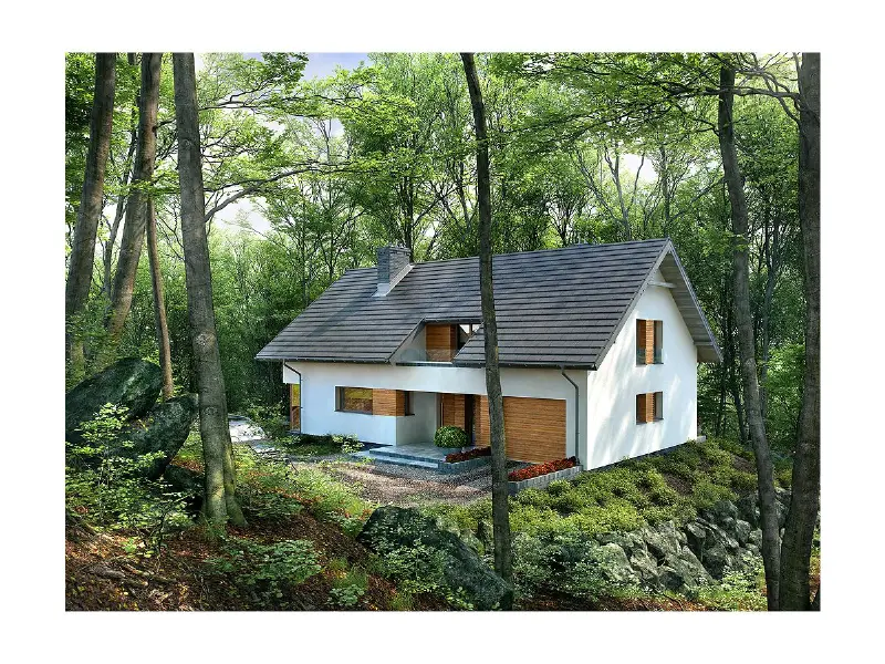 Projekt domu Woodland — wizualizacja