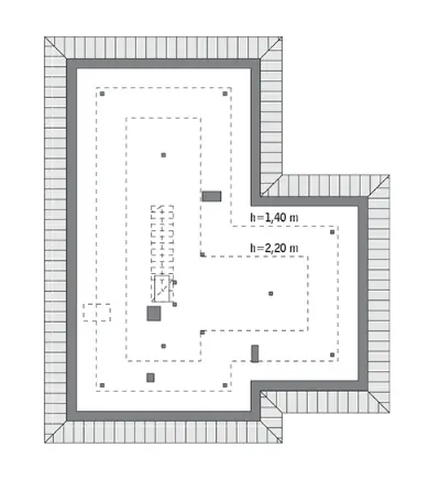 Wrzosowe wzgórza - wariant I — rzuty kondygnacji 2 (odbicie lustrzane)