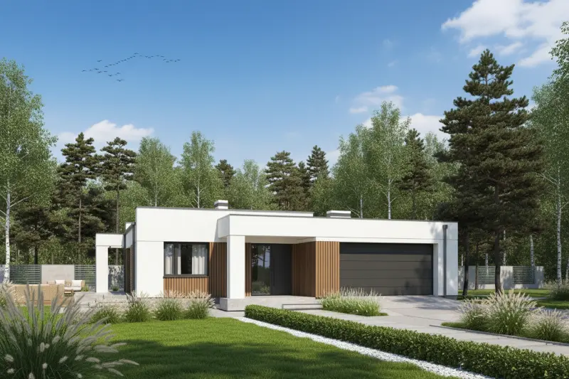 Projekt domu Wrzosowe wzgórza - wariant II — wizualizacja