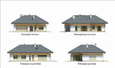 Wrzosowe wzgórza — elewacje 1 (odbicie lustrzane)