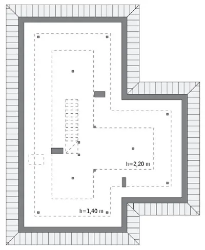 Wrzosowe wzgórza — rzuty kondygnacji 2 (odbicie lustrzane)