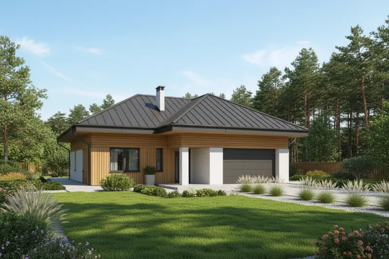 Projekt domu Wrzosowe wzgórza — wizualizacja