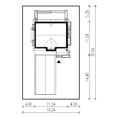 Wschód słońca - wariant III (podpiwniczony) — plan sytuacyjny 1