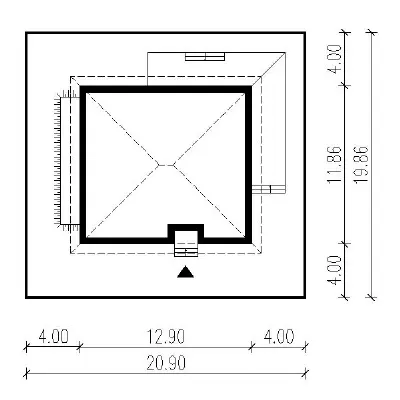 Wspaniałe słońce - wariant III — plan sytuacyjny 1 (odbicie lustrzane)