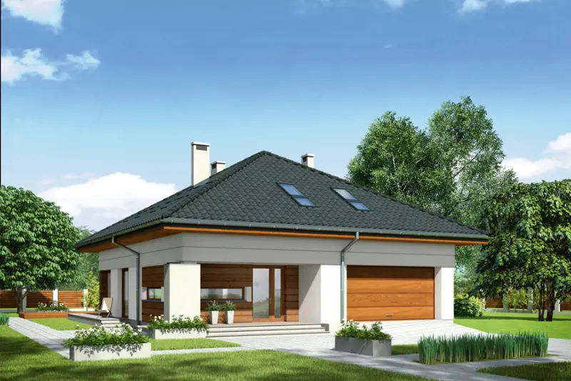 Projekt domu Wśród wrzosów — wizualizacja