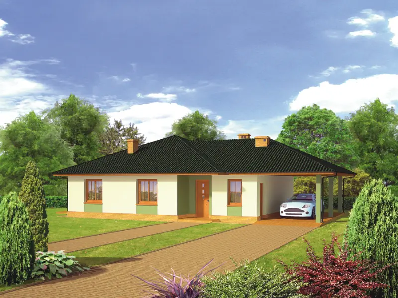 Projekt domu Wybrany — wizualizacja