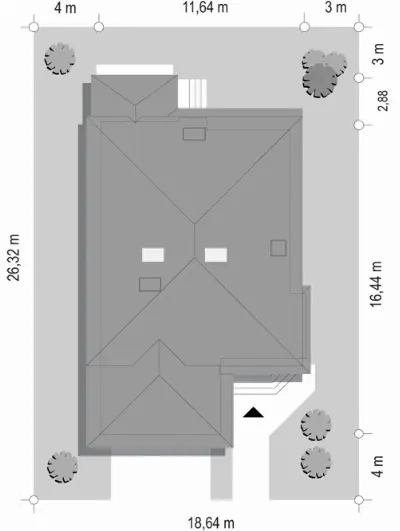 Wygodny 2 — plan sytuacyjny 1 (odbicie lustrzane)