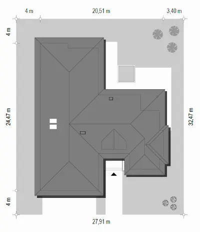 Wyjątkowy wariant B — plan sytuacyjny 1