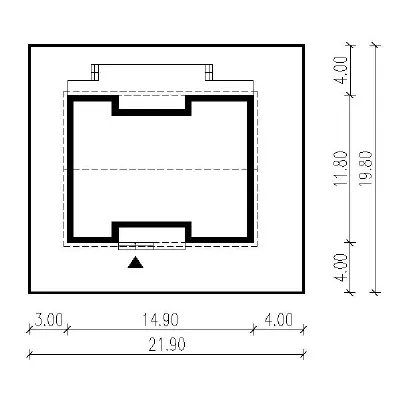 Wyjątkowy - wariant II — plan sytuacyjny 1 (odbicie lustrzane)
