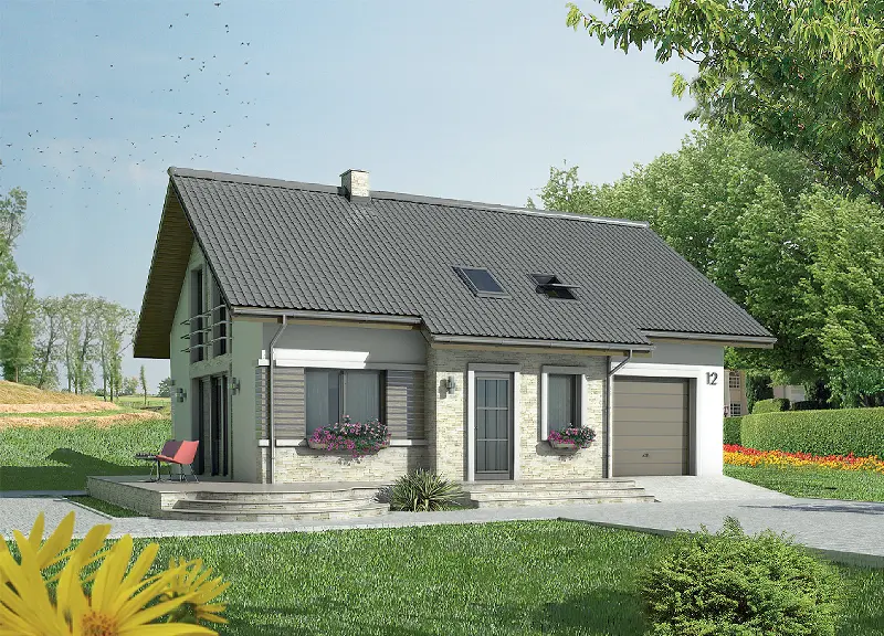Projekt domu Wykwintny — wizualizacja