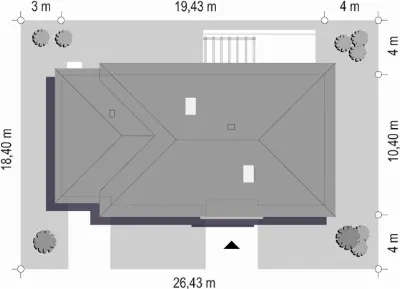 Wymarzony 11 — plan sytuacyjny 1 (odbicie lustrzane)