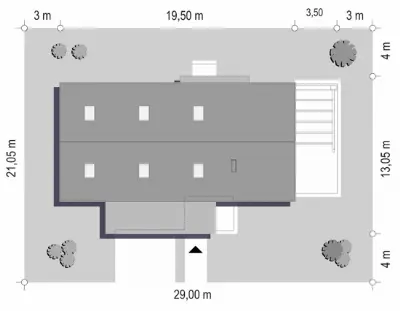 Wymarzony 4 — plan sytuacyjny 1 (odbicie lustrzane)