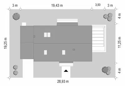 Wymarzony 8 — plan sytuacyjny 1 (odbicie lustrzane)