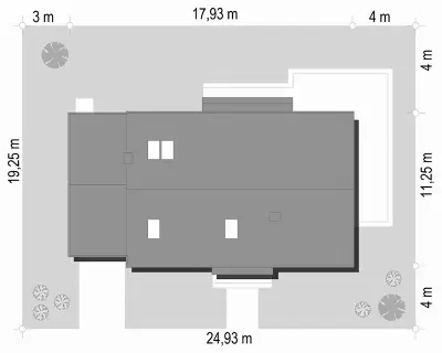 Wymarzony 9 B — plan sytuacyjny 1 (odbicie lustrzane)