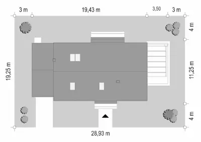 Wymarzony 9 — plan sytuacyjny 1 (odbicie lustrzane)