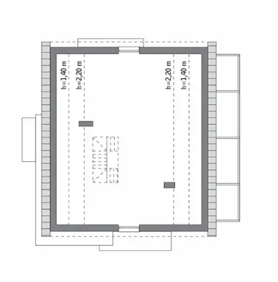Wystarczający - wariant I — rzuty kondygnacji 2