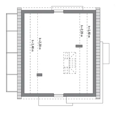 Wystarczający — rzuty kondygnacji 2 (odbicie lustrzane)