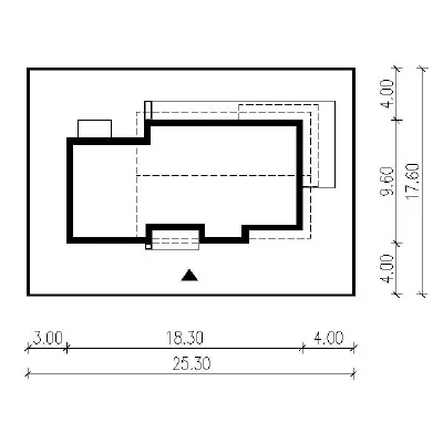 Wzorcowy (aranżacja 1) — plan sytuacyjny 1 (odbicie lustrzane)