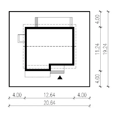Wzorowy - wariant I — plan sytuacyjny 1 (odbicie lustrzane)