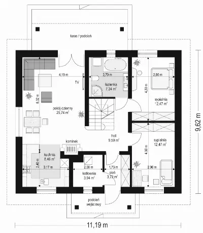 Żabka 2 — wizualizacje 3 (odbicie lustrzane)