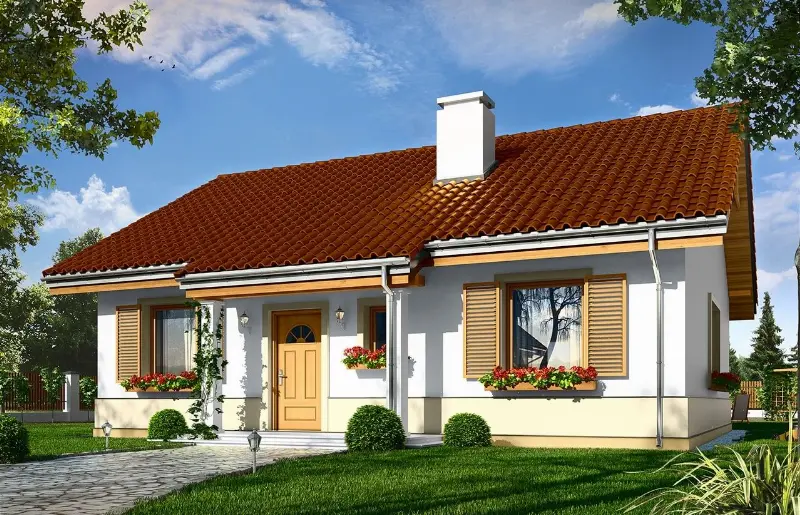 Projekt domu Żabka — wizualizacja
