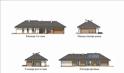 Zachodzące słońce - wariant VI — elewacje 1 (odbicie lustrzane)