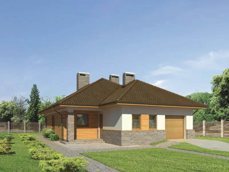 Projekt domu Zapach wiosny - wariant II — wizualizacja
