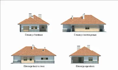 Zapach wiosny - wariant IV — elewacje 1 (odbicie lustrzane)