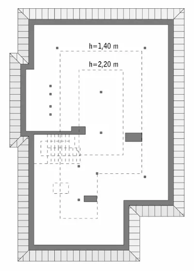 Zapach wiosny - wariant IV — rzuty kondygnacji 2 (odbicie lustrzane)