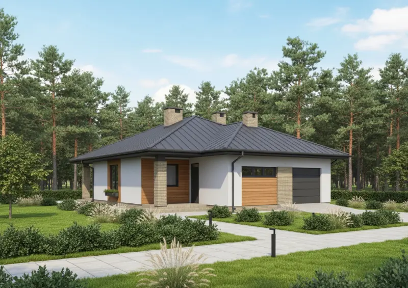 Projekt domu Zapach wiosny — wizualizacja