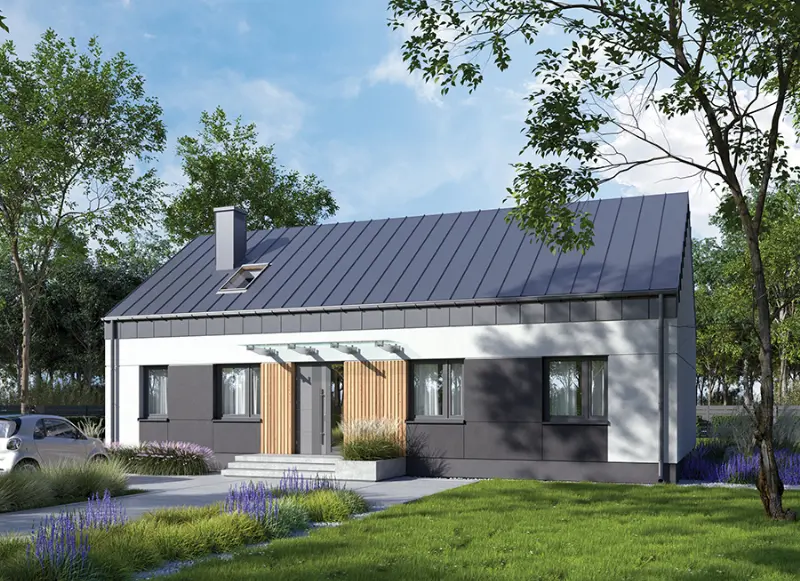 Projekt domu Zaufany N — wizualizacja