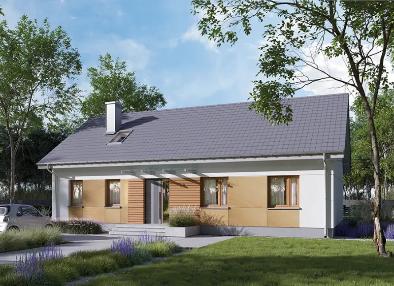 Projekt domu Zaufany - wariant I (aranżacja 3) — wizualizacja